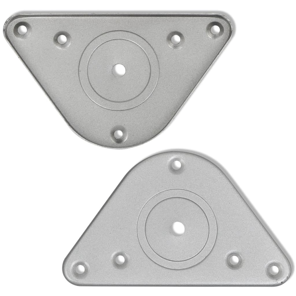 4 Stolové Nohy S Nastavitelnou Výškou Ované, Chrom