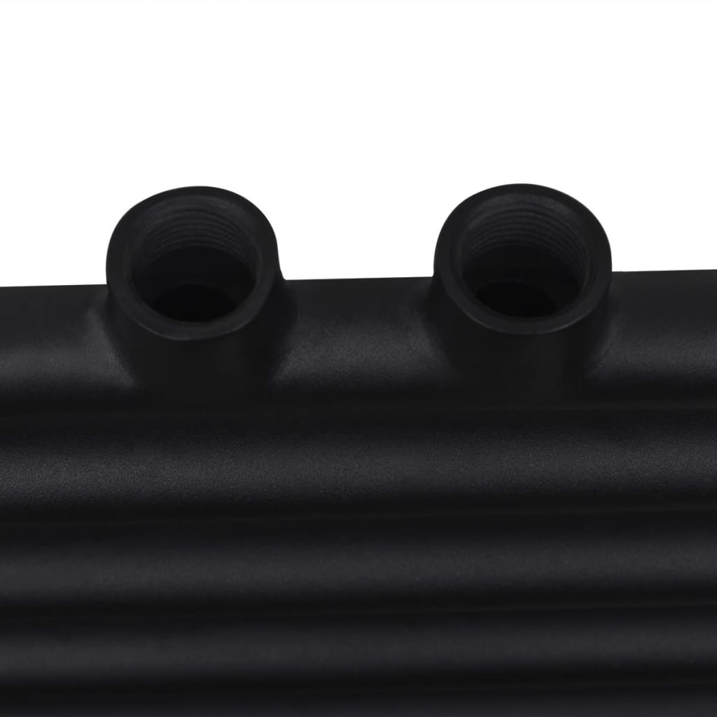 Černý Žebříkový Radiátor Na Ručníky Rovný Ústřední Topení Černá