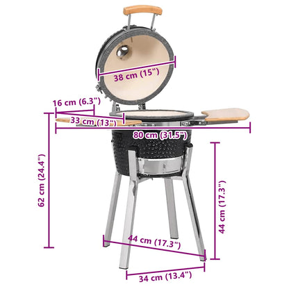 Kamado Zahradní Gril A Udírna Keramický 33 Cm