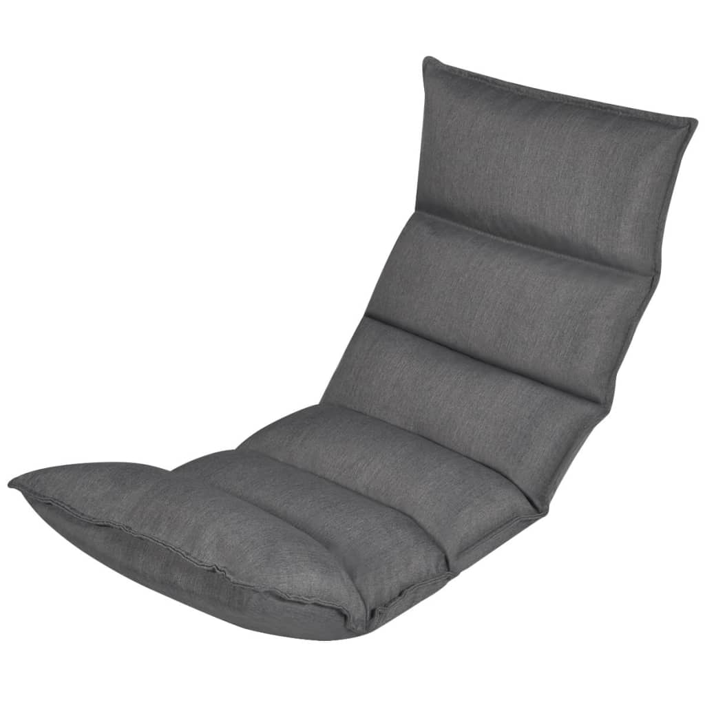 Skládací Lenoška Na Podlahu Šedá Textil