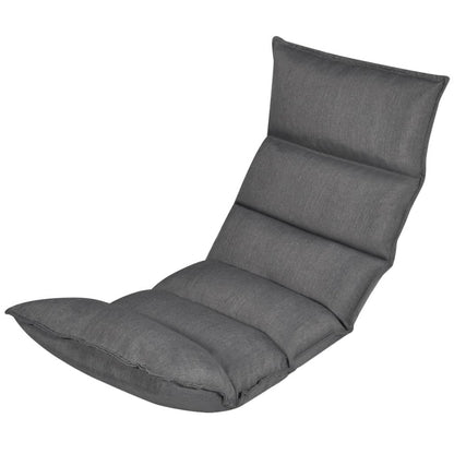 Skládací Lenoška Na Podlahu Šedá Textil