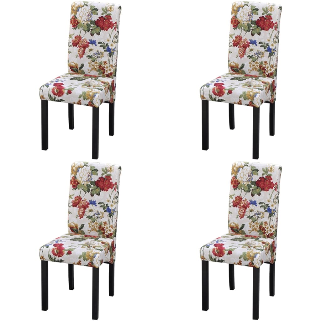Jídelní Židle 4 Ks Vícebarevné Textil