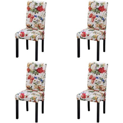 Jídelní Židle 4 Ks Vícebarevné Textil