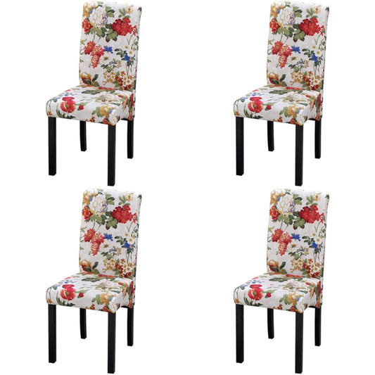 Jídelní Židle 4 Ks Vícebarevné Textil