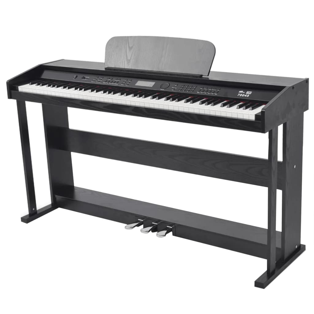 88Klávesové Digitální Piano S Pedály Černá Melaminová Deska