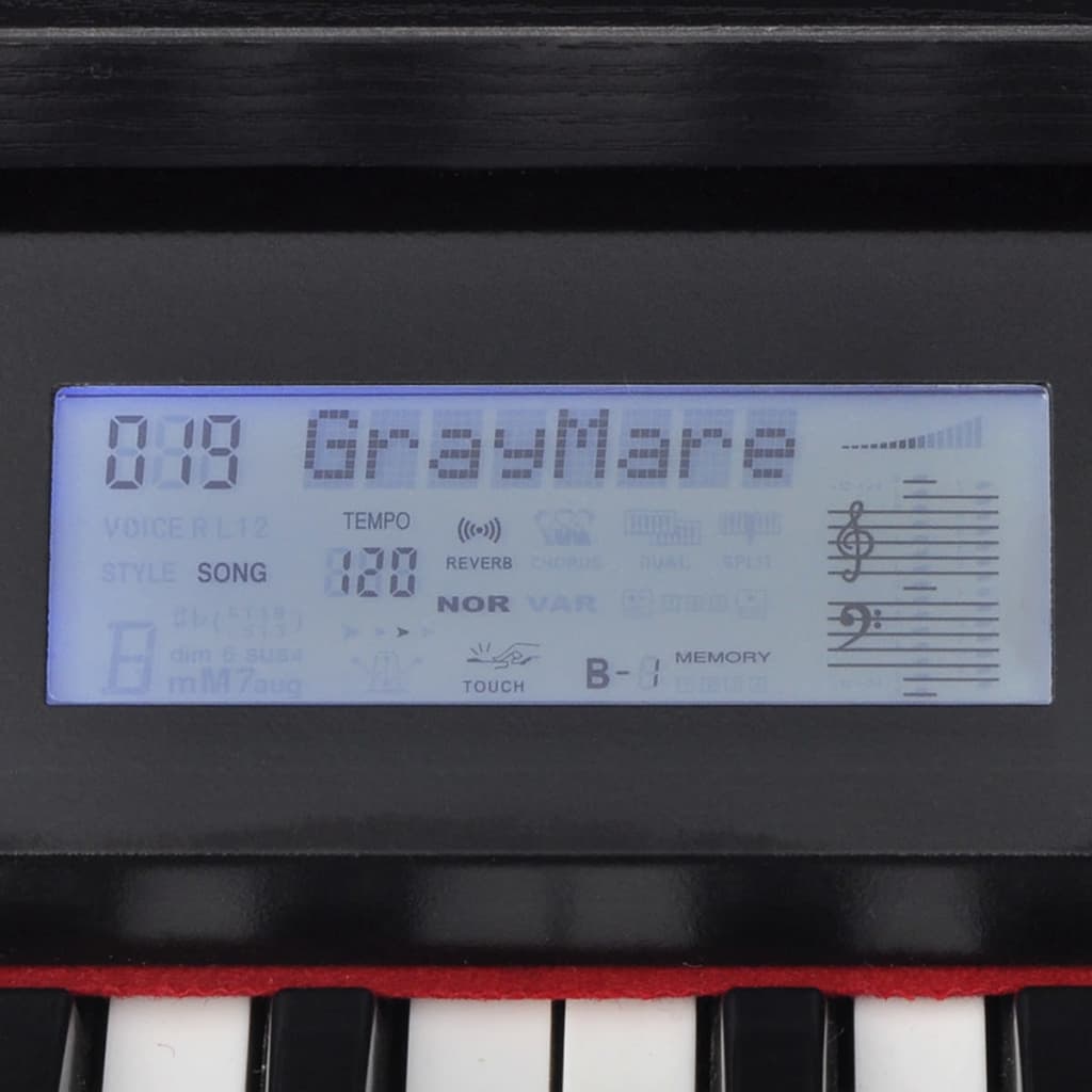 88Klávesové Digitální Piano S Pedály Černá Melaminová Deska