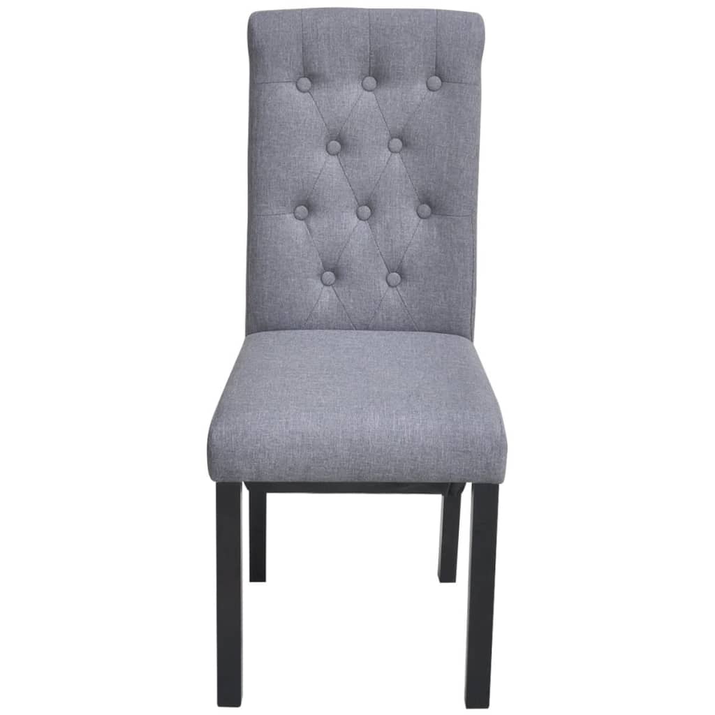 Jídelní Židle 6 Ks Světle Šedé Textil