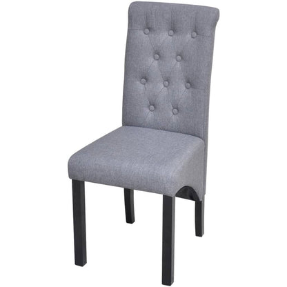 Jídelní Židle 6 Ks Světle Šedé Textil