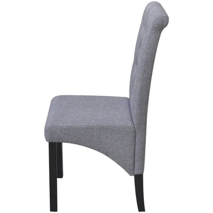 Jídelní Židle 6 Ks Světle Šedé Textil