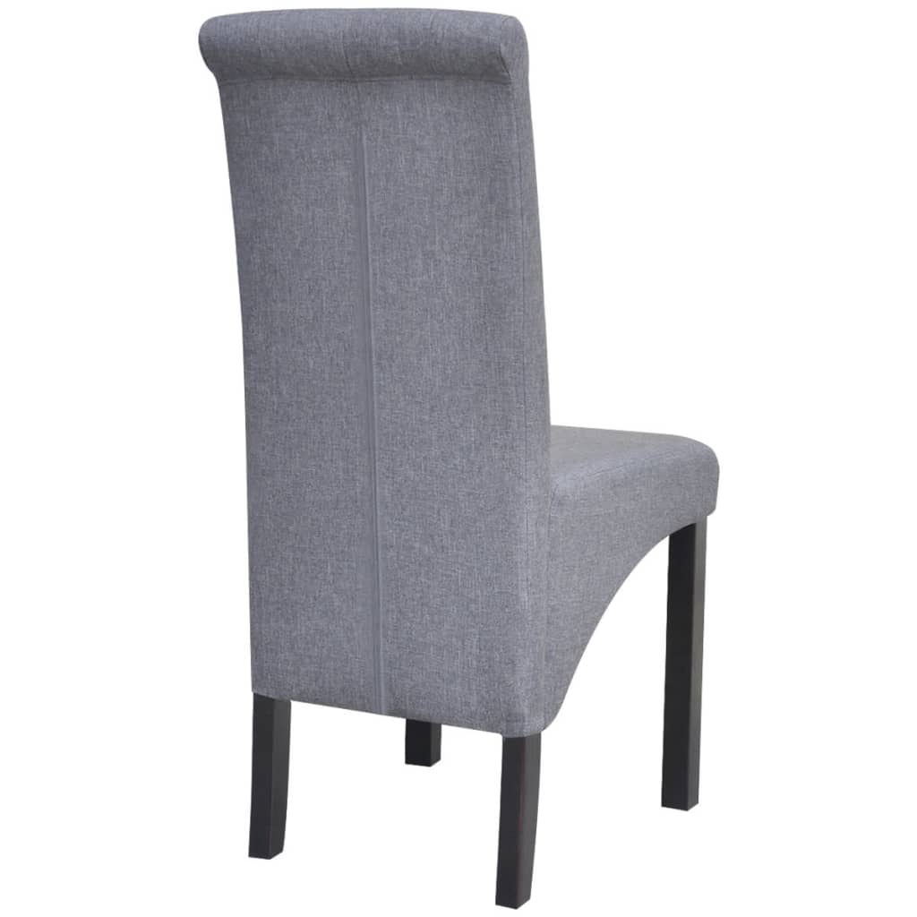 Jídelní Židle 6 Ks Světle Šedé Textil