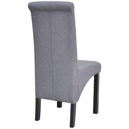 Jídelní Židle 6 Ks Světle Šedé Textil