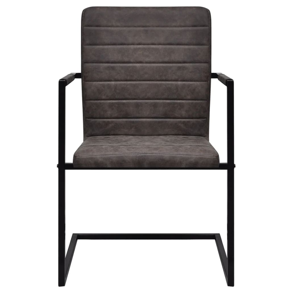 Konzolové Jídelní Židle 4 Ks Hnědé Umělá Kůže