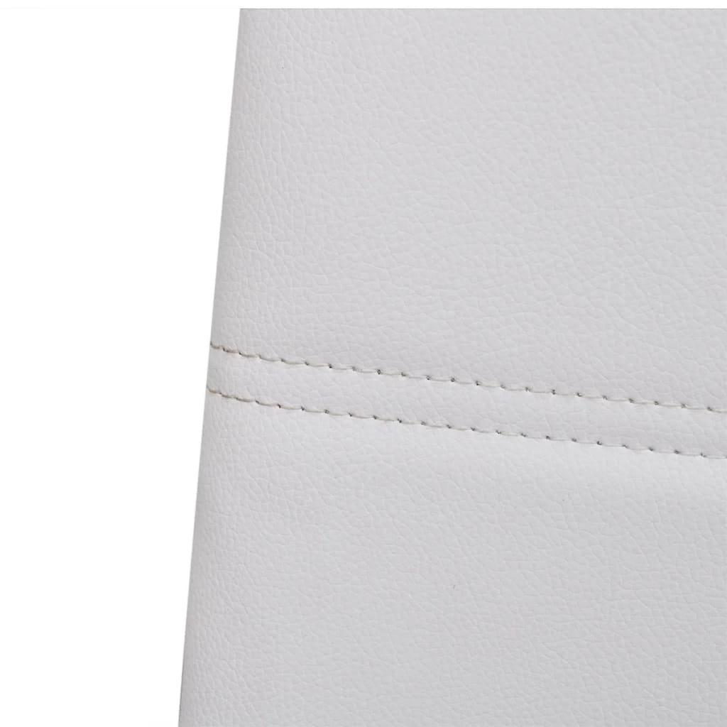 Konzolové Jídelní Židle 6 Ks Bílé Umělá Kůže