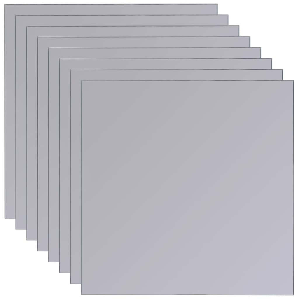 Zrcadlové Dlaždice Bez Rámu Sklo 8 Ks 20,5 Cm