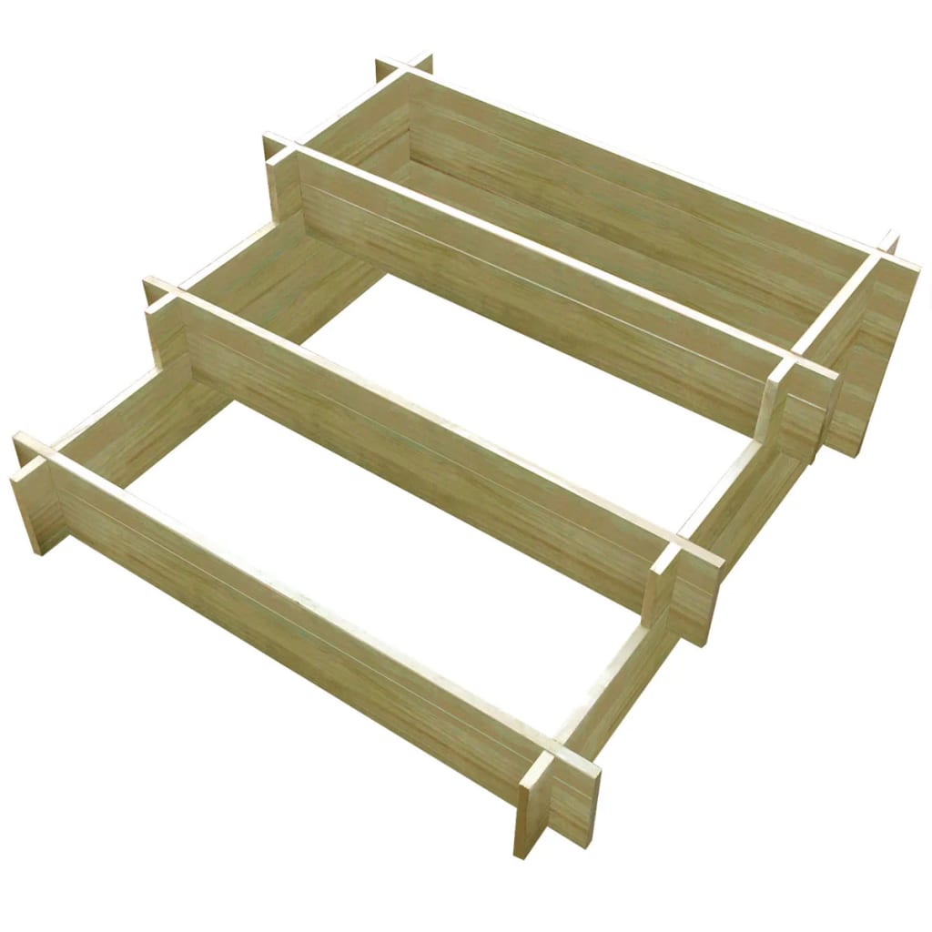 3Stupňový Truhlík 90 X 90 X 35 Cm Impregnované Dřevo Antracitová