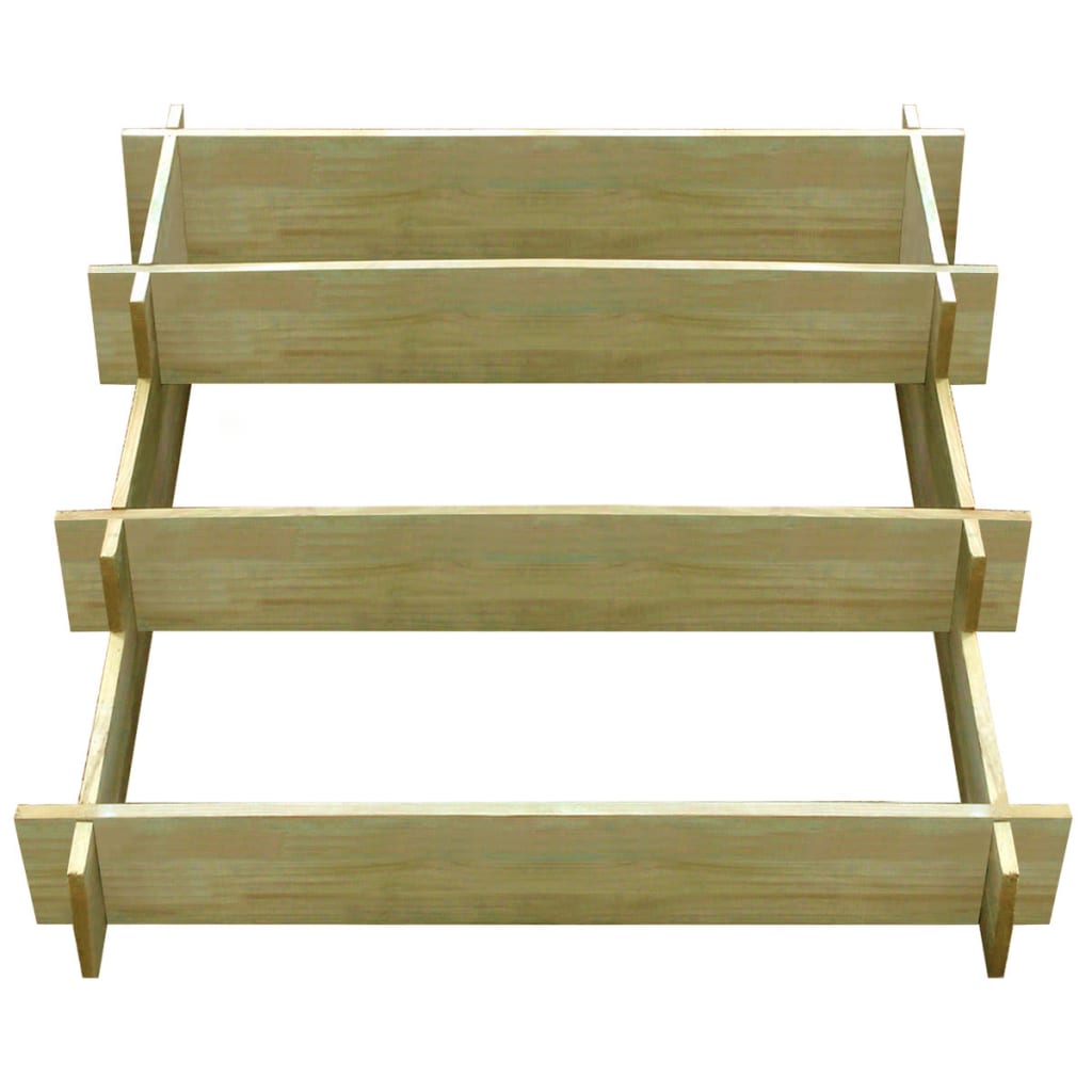 3Stupňový Truhlík 90 X 90 X 35 Cm Impregnované Dřevo Antracitová