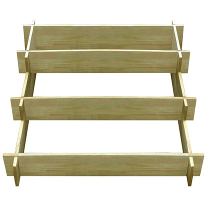 3Stupňový Truhlík 90 X 90 X 35 Cm Impregnované Dřevo Antracitová