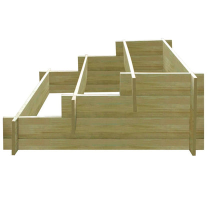 3Stupňový Truhlík 90 X 90 X 35 Cm Impregnované Dřevo Antracitová
