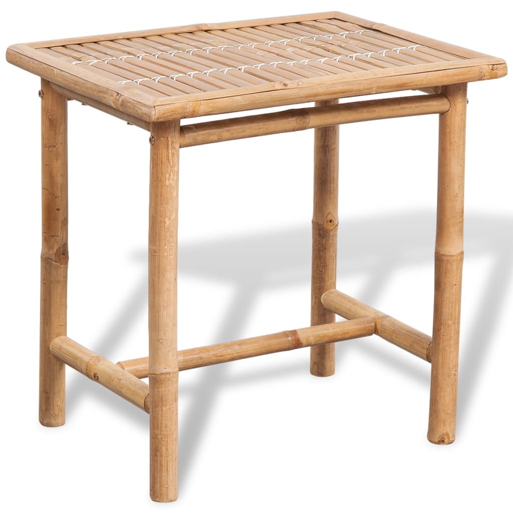 3Dílný Bistro Set S Poduškami Bambusový