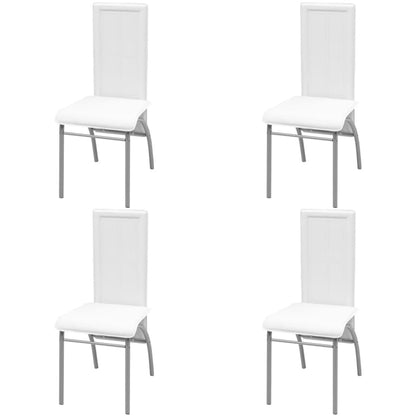 Pětidílný Jídelní Set Bílý Bílá