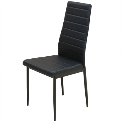 Pětidílný Jídelní Set Stolu A Židlí Černý