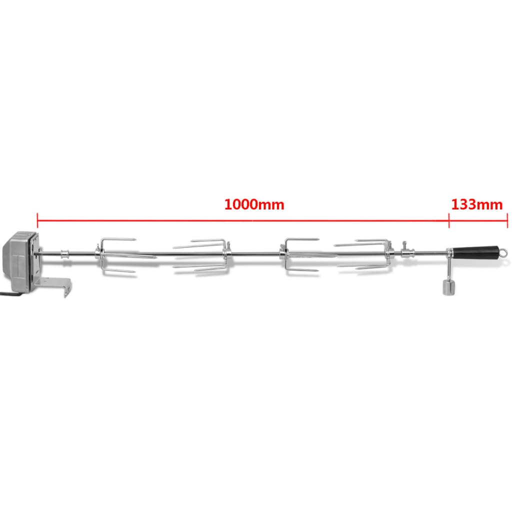 Grilovací Rožeň S Motorem Ocelový 1000 Mm