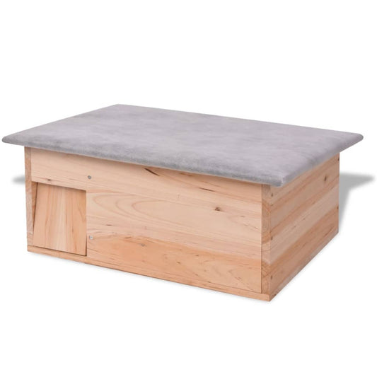 Domek Pro Ježka 45 X 33 X 22 Cm Dřevěný Krémová