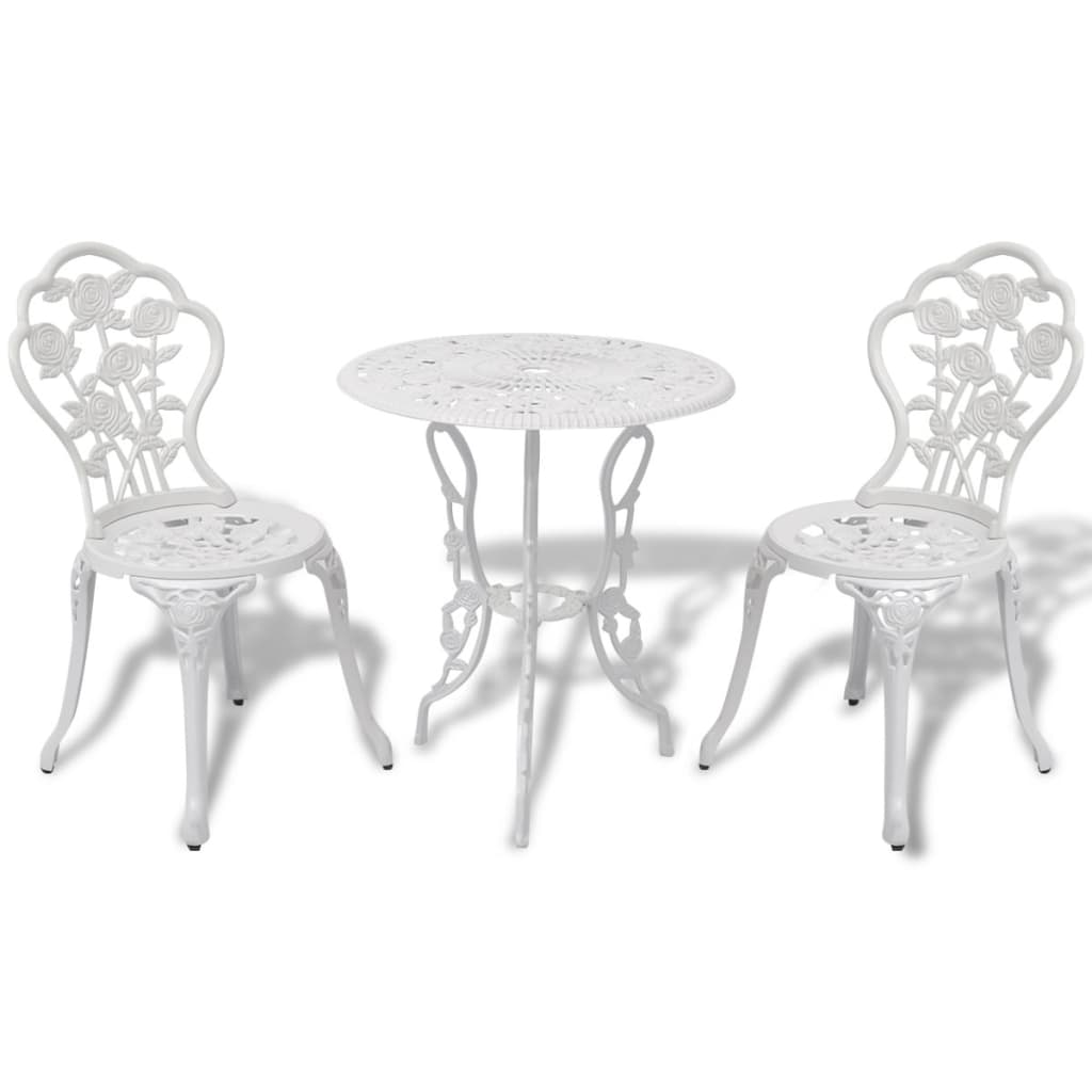 3Dílný Bistro Set Litý Hliník Zelený