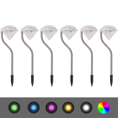 Solární Zahradní Led Svítidla 6 Ks 9 X 7,8 X 29,5 Cm