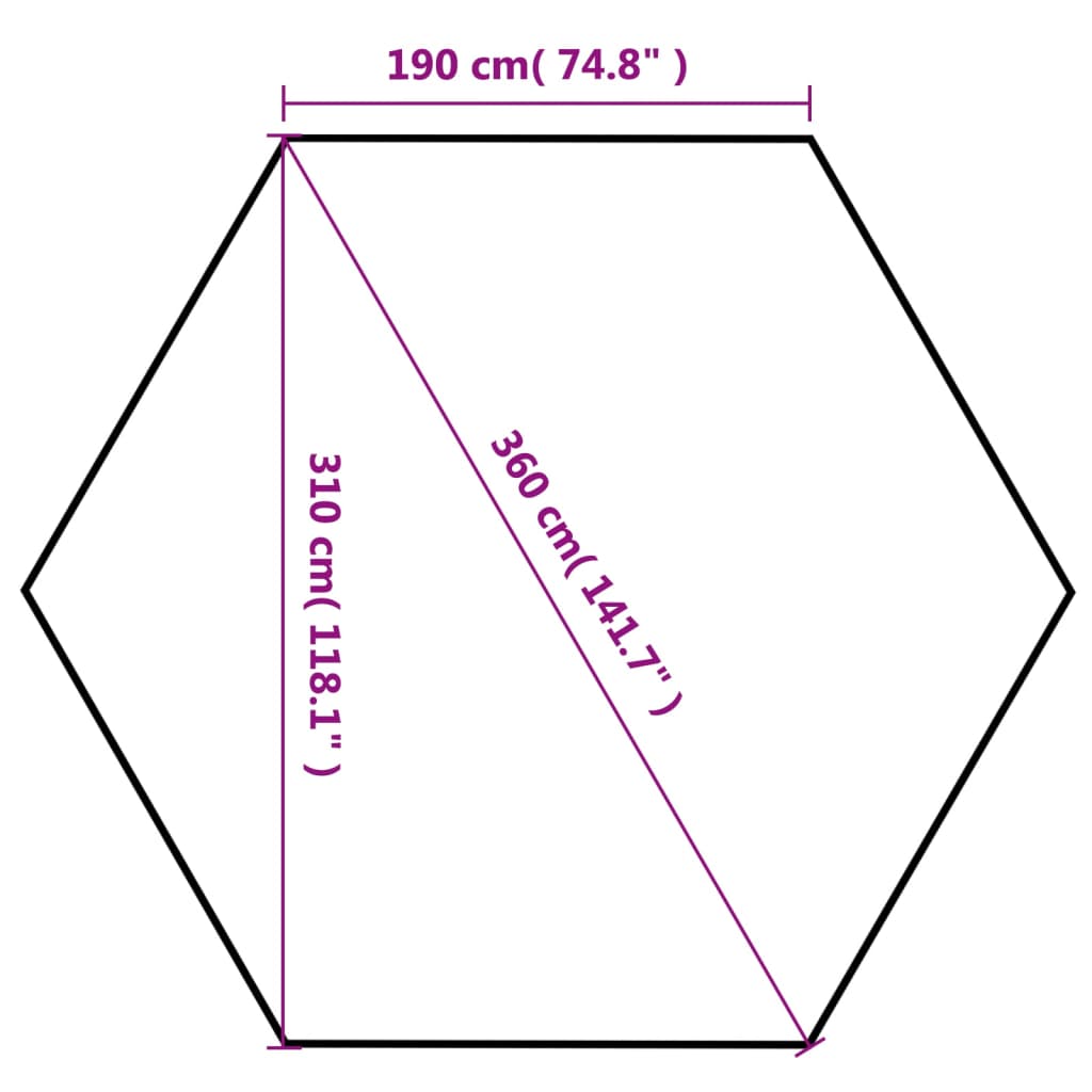 Nůžkový Skládací Party Stran Hexagon Šedý 3,6 X 3,1 M