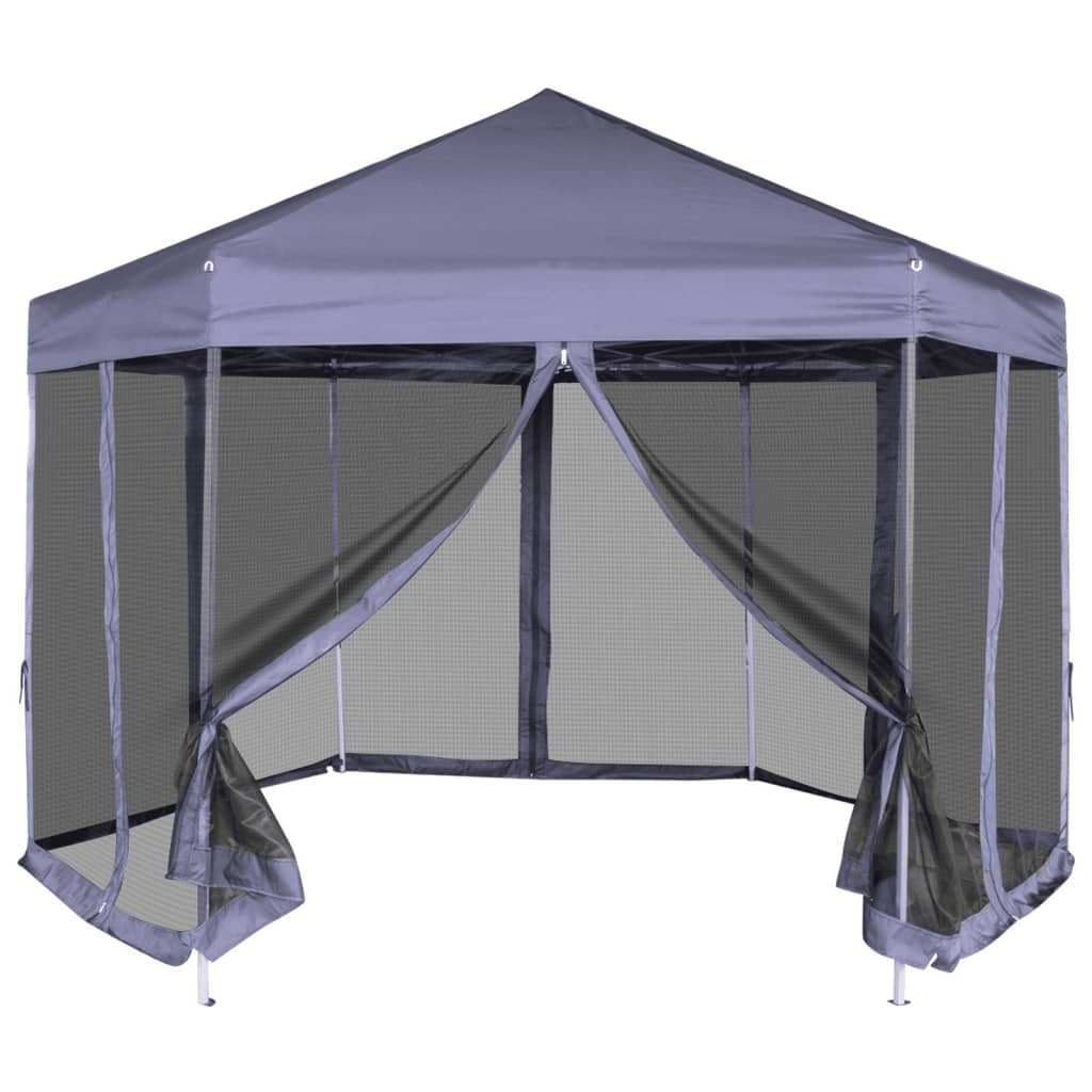 Šestiúhelníkový Party Stan S 6 Stěnami Krémově Bílý 3,6 X 3,1 M
