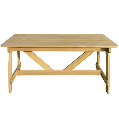 Zahradní Stůl 150 X 74 X 75 Cm Impregnované Borové Dřevo