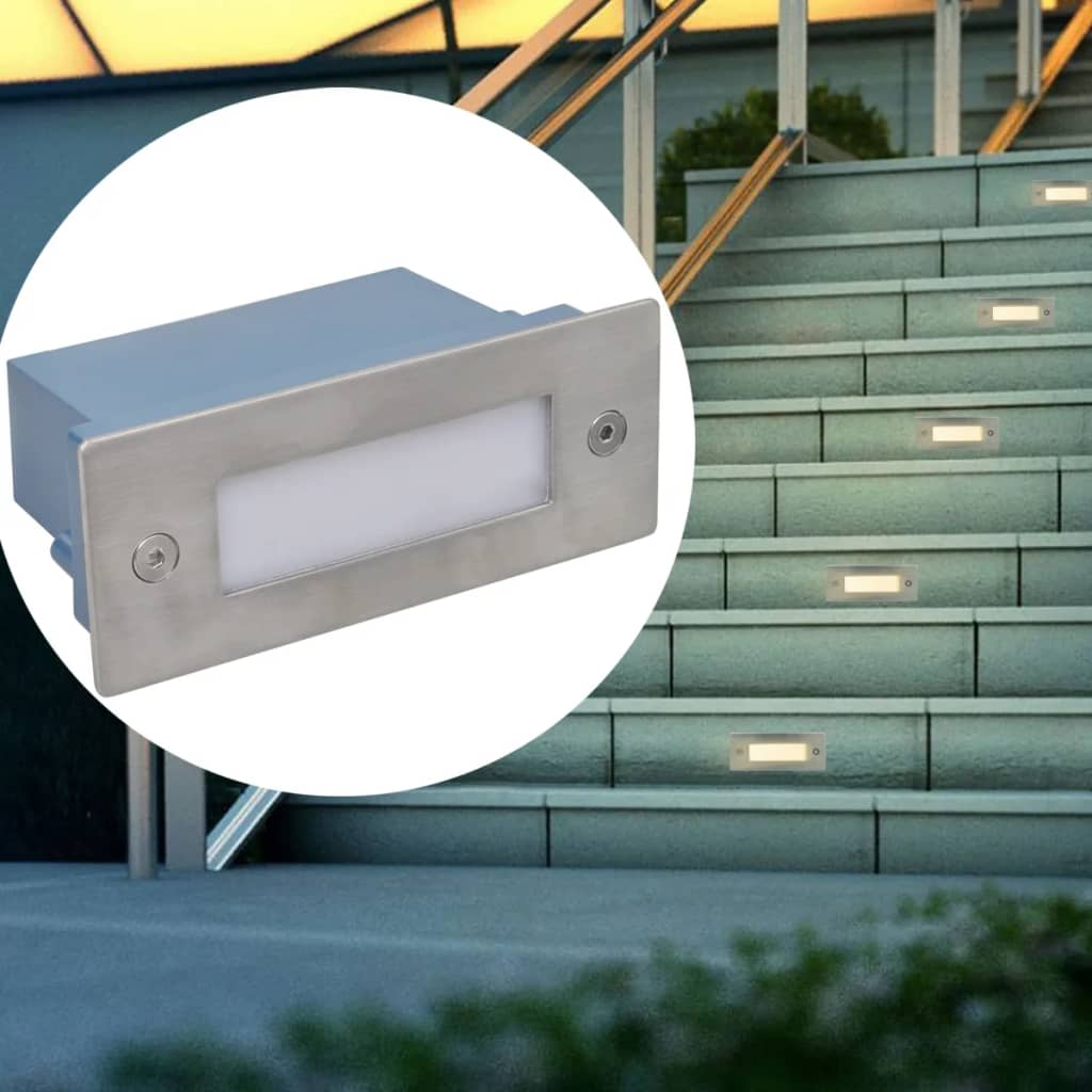Zápustná Led Svítidla Pro Schody 12 Ks 44 X 111 X 56 Mm