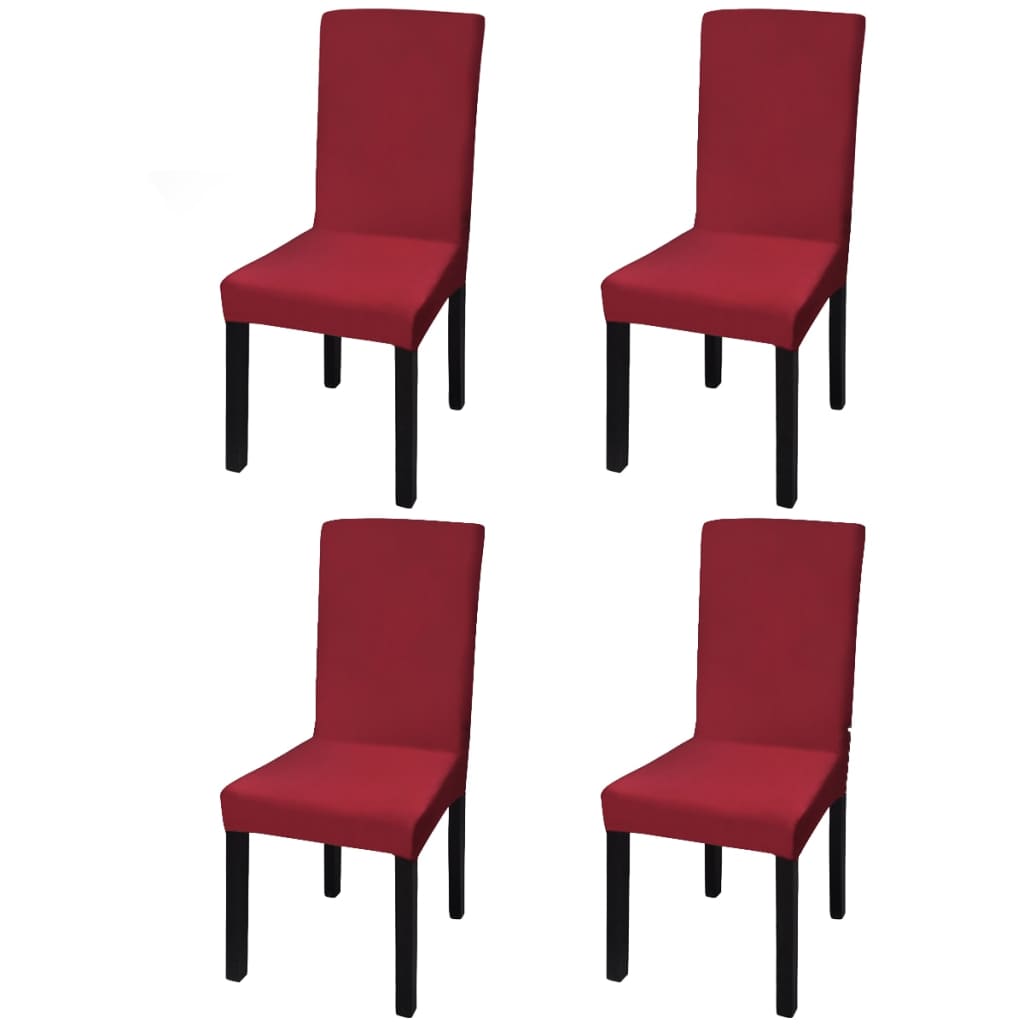 Elastické Potahy Na Židle 6 Ks Bordó