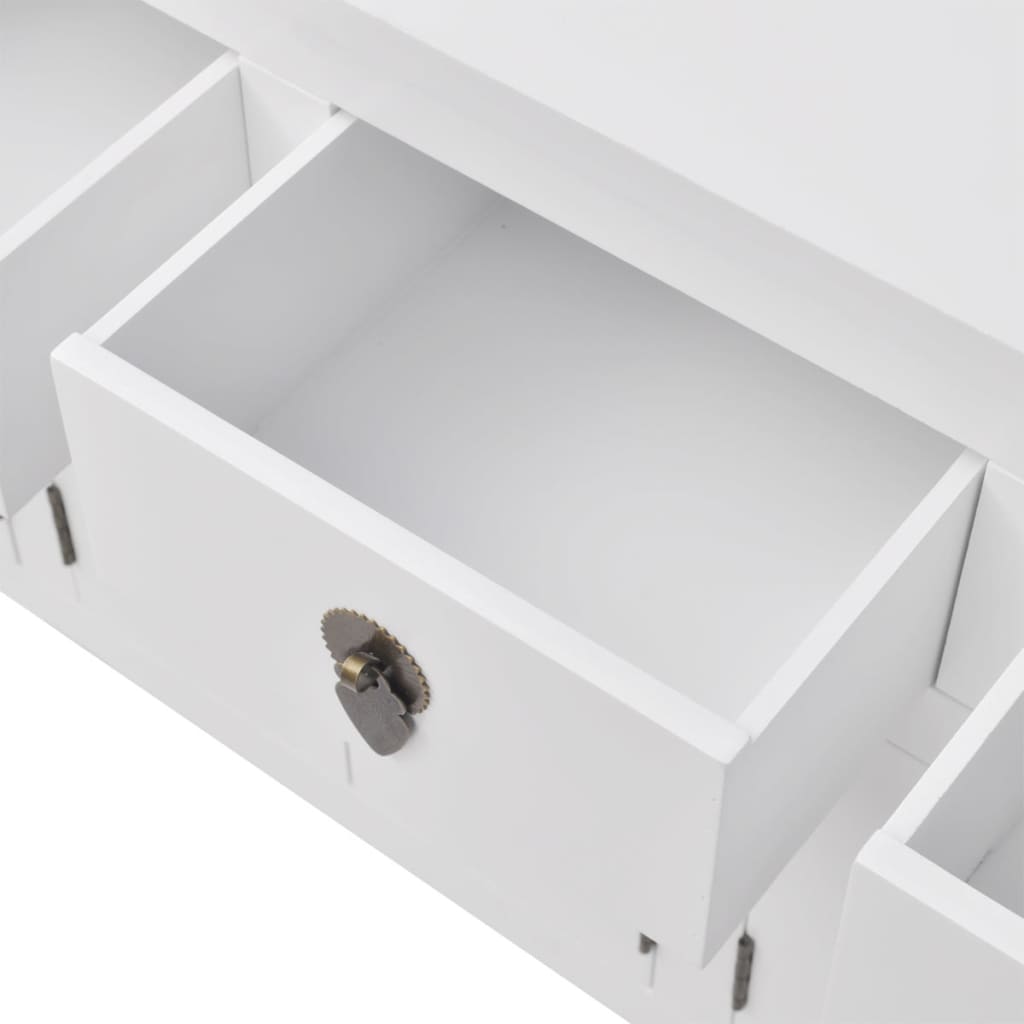 Příborník V Čínském Stylu Masivní Dřevo Bílý