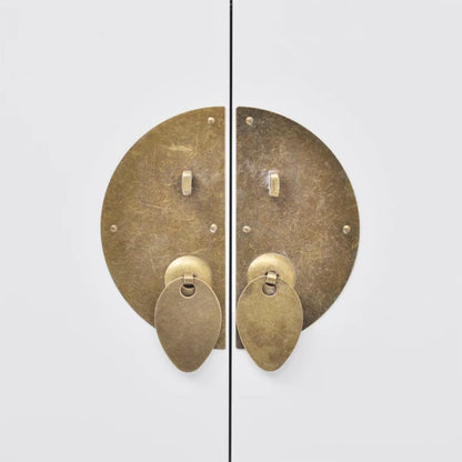 Příborník V Čínském Stylu Masivní Dřevo Bílý