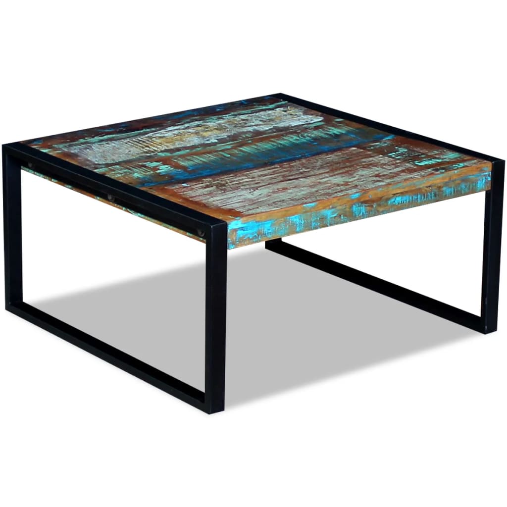 Konferenční Stolek Masivní Recyklované Dřevo 80 X 80 X 40 Cm
