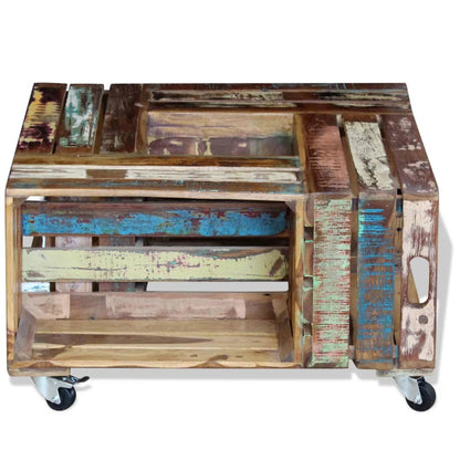 Konferenční Stolek Masivní Recyklované Dřevo 70X70X35 Cm