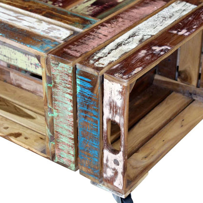 Konferenční Stolek Masivní Recyklované Dřevo 70X70X35 Cm