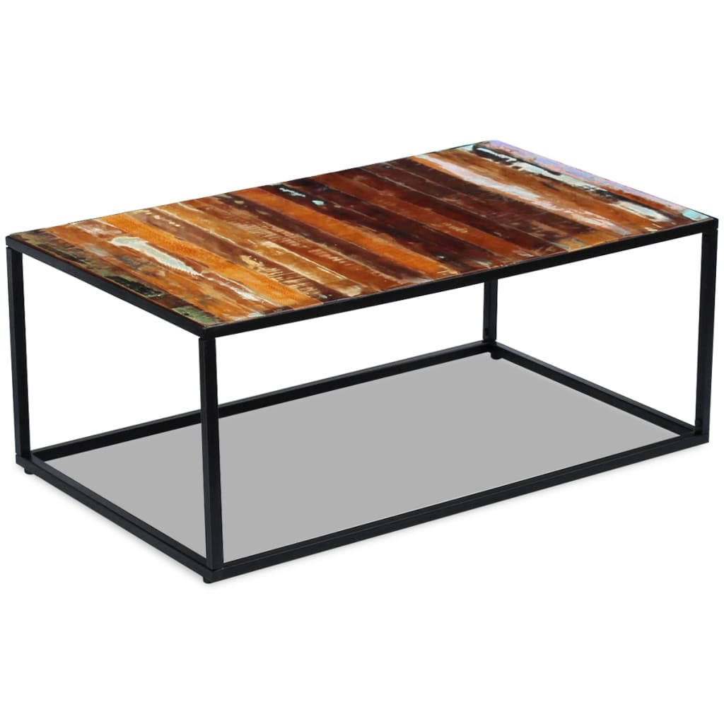 Konferenční Stolek Masivní Pražcové Dřevo 100 X 60 X 40 Cm
