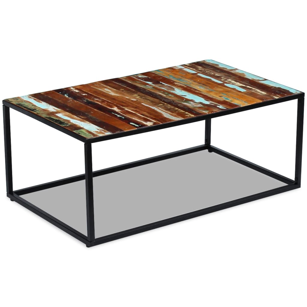 Konferenční Stolek Masivní Pražcové Dřevo 100 X 60 X 40 Cm