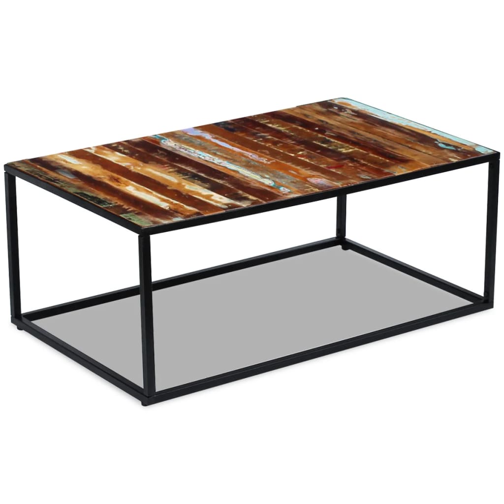 Konferenční Stolek Masivní Pražcové Dřevo 100 X 60 X 40 Cm