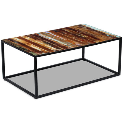 Konferenční Stolek Masivní Pražcové Dřevo 100 X 60 X 40 Cm