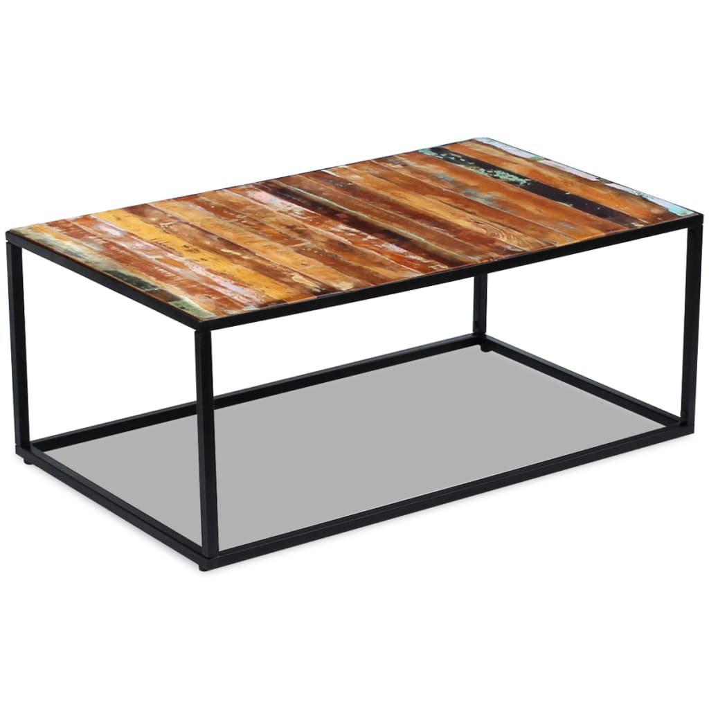 Konferenční Stolek Masivní Pražcové Dřevo 100 X 60 X 40 Cm