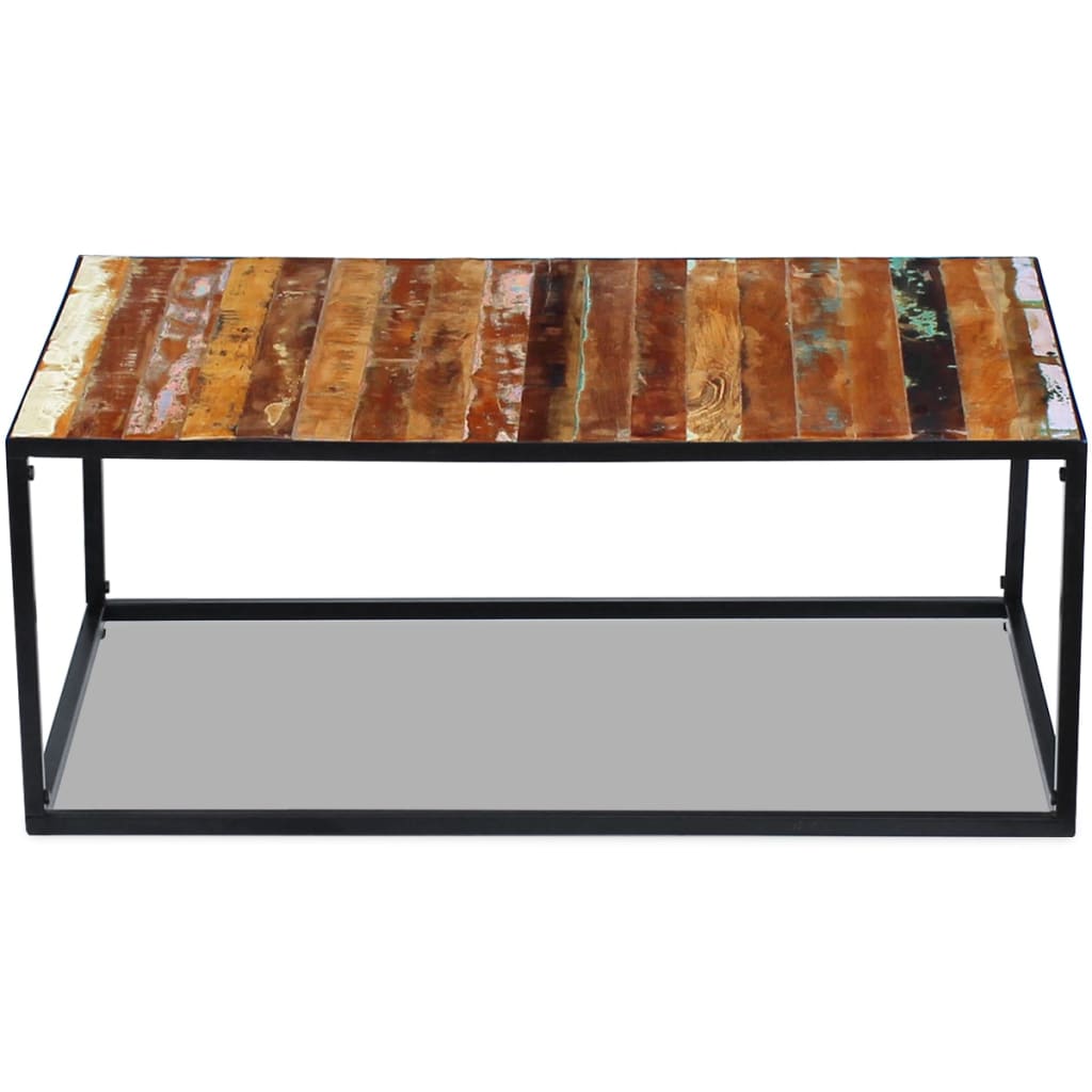 Konferenční Stolek Masivní Pražcové Dřevo 100 X 60 X 40 Cm