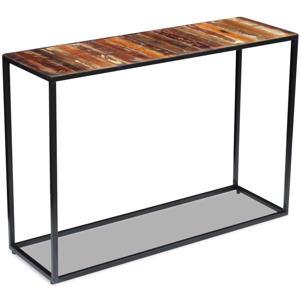Konzolový Stolek Masivní Recyklované Dřevo 110 X 35 X 76 Cm