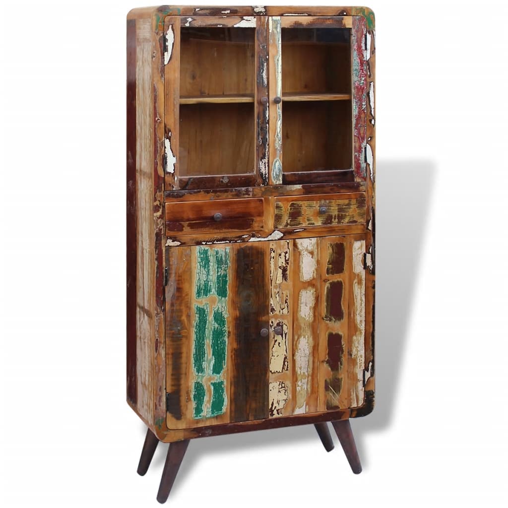 Kredenc Masivní Recyklované Dřevo 90 X 40 X 190 Cm