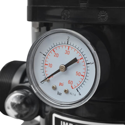 Bazénová Písková Filtrace S 6Polohovým Ventilem Modrá 460 Mm