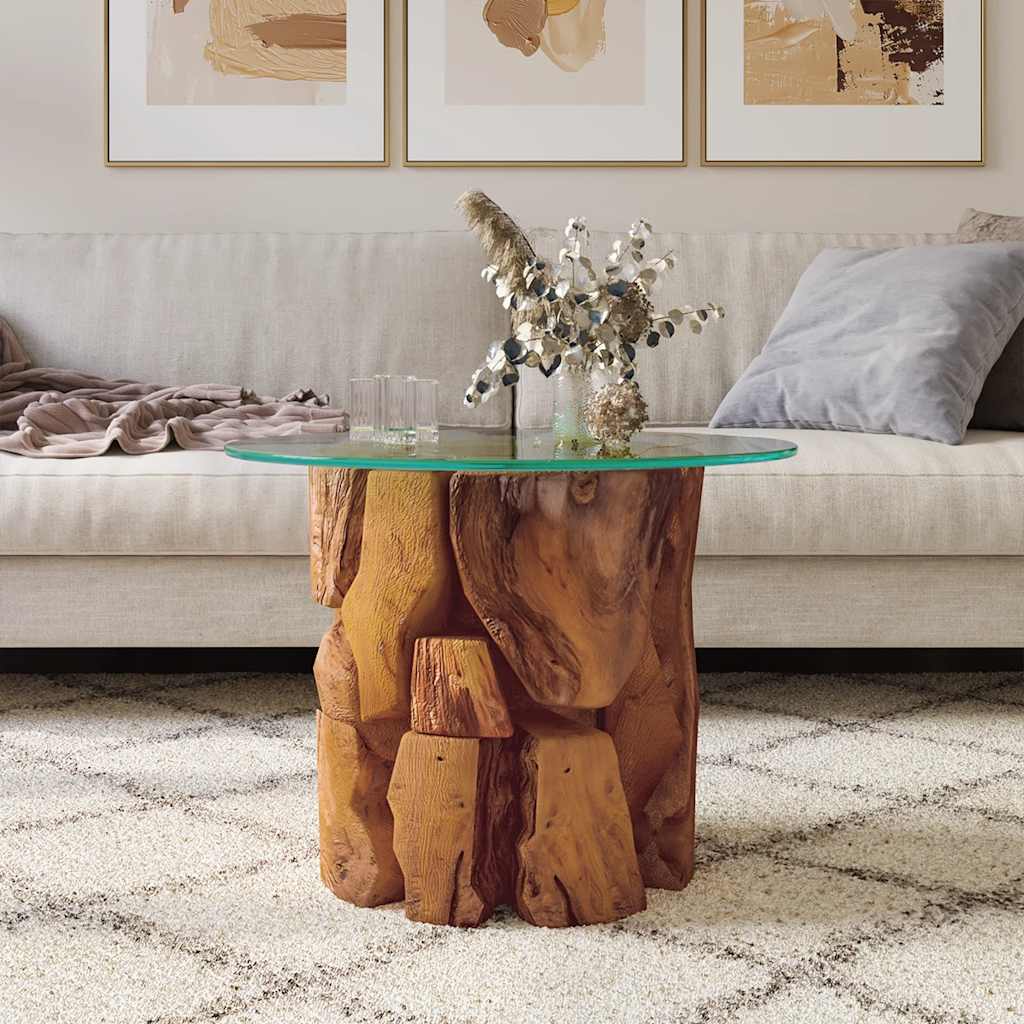 Konferenční Stolek Masivního Teak Naplavené Dřevo 60 Cm