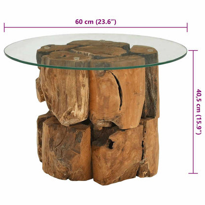 Konferenční Stolek Masivního Teak Naplavené Dřevo 60 Cm